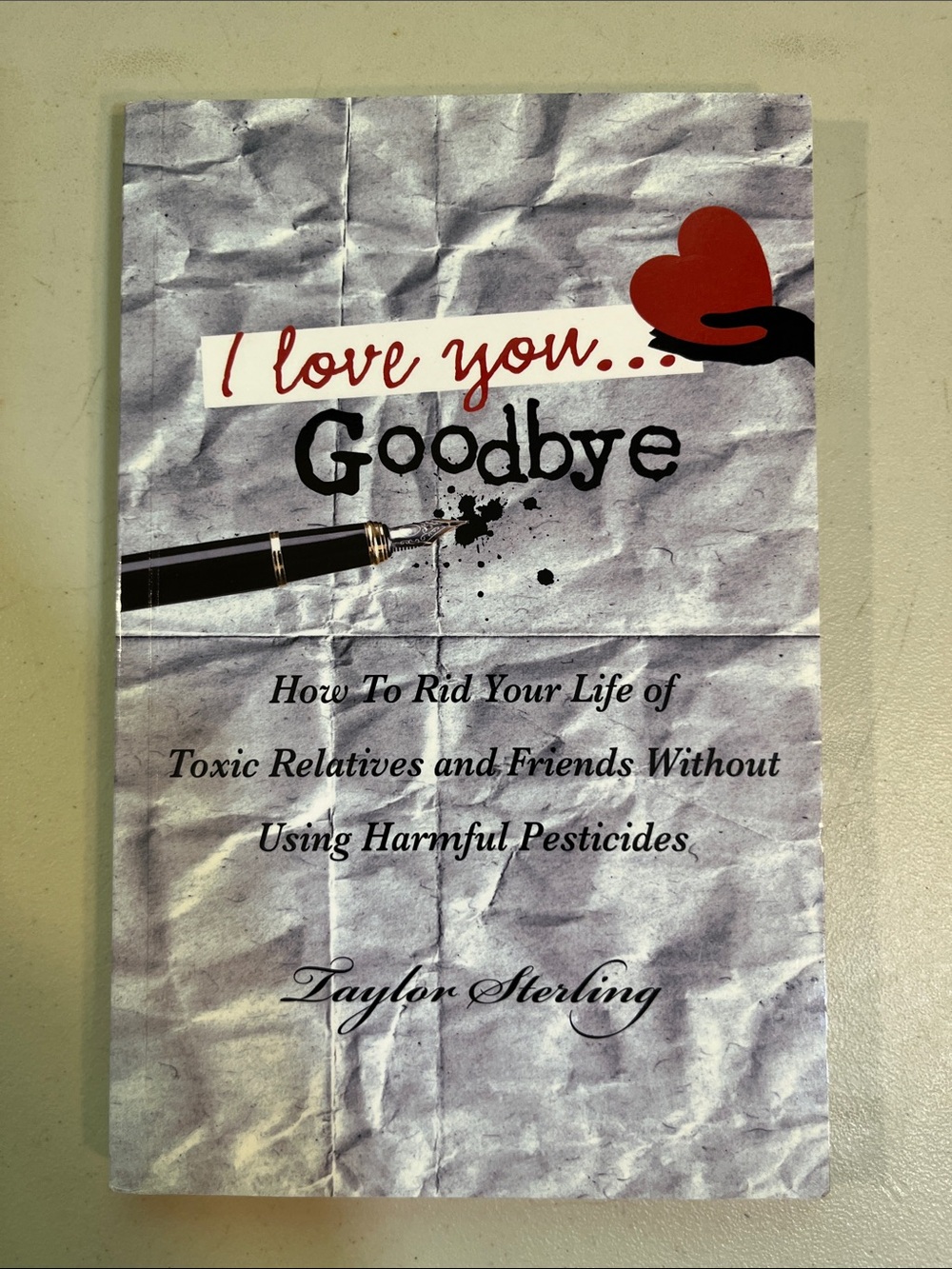 I Love You... Goodbye Wall Art Poster - Red, Black & White